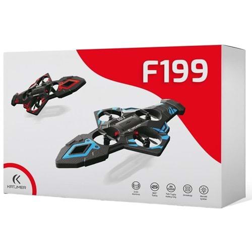 Katjmer F199 Uçak Flying Club Dayanıklı Köpük Gövdeli 2.4ghz Uzaktan kumandalı 360Derece Dönebilen Oyuncak(2batarya)