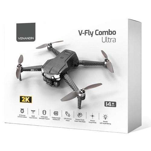 Katjmer V-Fly Combo Ultra 2K 4 Yönlü Engel Önleme+Optik Akış Hover+3D Taklalar Super Drone Geri Dönüş (2batarya)