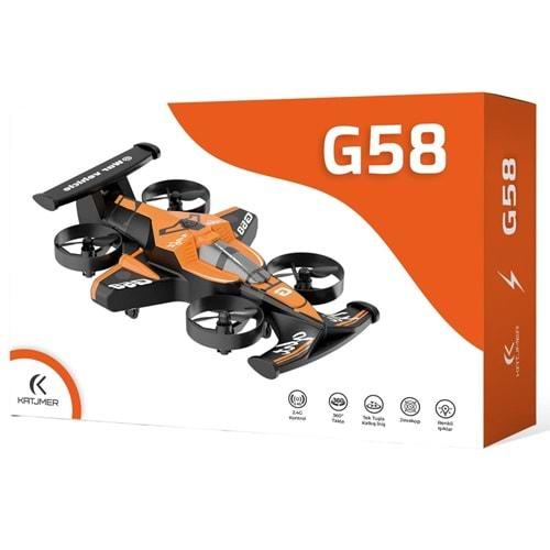 Katjmer G58 Araba/Uçak Flying Club Dayanıklı Köpük Gövdeli 2.4ghz Uzaktan kumandalı 360Derece Dönebilen Oyuncak(3batarya)