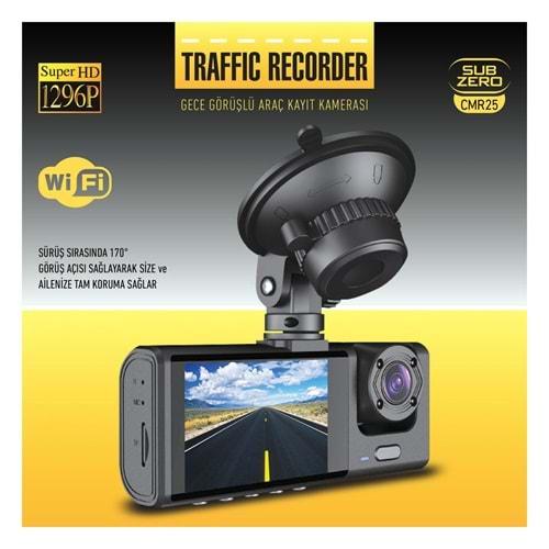 Subzero CMR25 (Wifi) Full Hd 3 Kameralı Araç Içi Güvenlik Kamerası