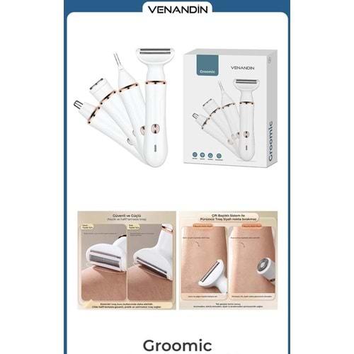 VENANDİN Groomic 4’ü 1 Arada Tıraş & Bakım Makinesi