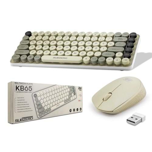 Subzero KB65 2.4ghz Kablosuz Q (Mini) Klavye Ve Mouse Seti Gri