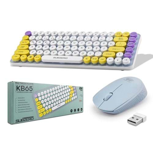 Subzero KB65 2.4ghz Kablosuz Q (Mini) Klavye Ve Mouse Seti Turkuaz