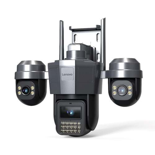 Lenovo W19C-U (JA-W11C-Z-U) 9MP 3 Lensli 4K Ultra HD 2.4G&5G Çift Bant Hızlı WiFi Dual PTZ