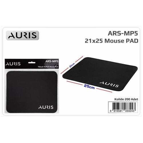 Auris ARS-MP5 Siyah 21x25 Yüksek Kaliteli Mousepad