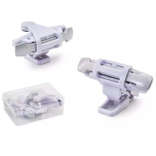 HADRON HDX3582 Mobil Oyun Tetiği L1 R1 Mouse Tıklama Hissiyatlı Ateş Butonu PUBG CoD Free Fire Uyumlu - Beyaz