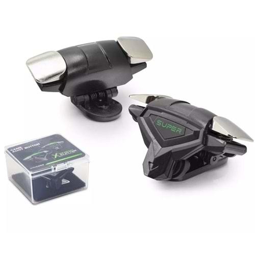 HADRON HDX3585 Profesyonel Mobil Oyun Tetiği L1 R1 Ateş Butonu PUBG CoD Uyumlu - Siyah