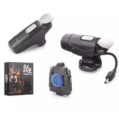 HADRON HDX3587 Otomatik Seri Atışlı Mobil Oyun Tetiği ve Telefon Soğutucu Fan Seti PUBG CoD Free Fire Uyumlu - Siyah