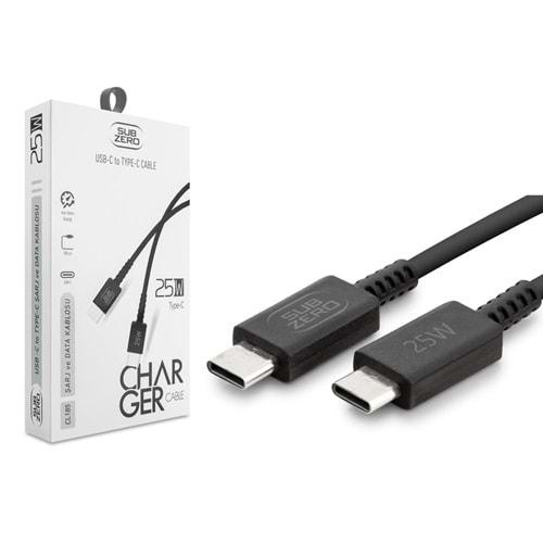 Subzero CL185 25W 1metre Usb-c Type-C Pd Süper Hızlı Fast Şarj Kablosu