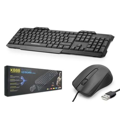 Subzero KB88 Q Kablolu Multımedia Klavye Mouse Set