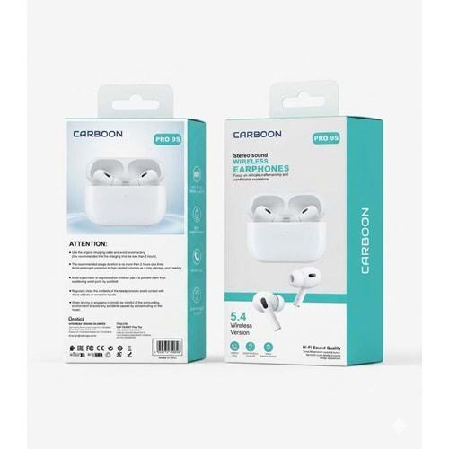 Carboon Pro9S Yeni Nesil Beyaz Bluetooth Kulaklık