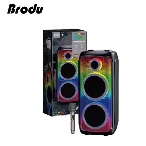 Brodu BTS-2370 RGB Bluetooth/Usb/Sd/Fm Müzik Kutusu Kablosuz Mikrofonlu