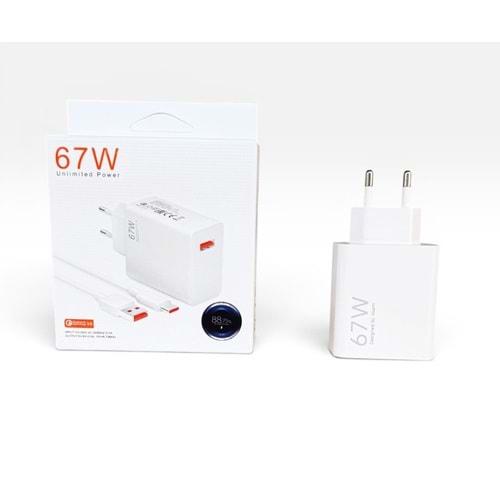 Wİ 67W Type-c Saliseli Turbo Şarj Aleti