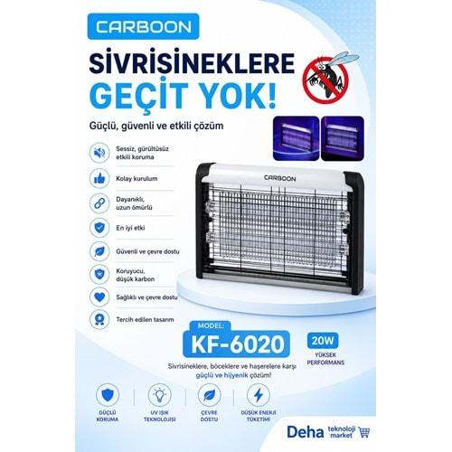 Carboon KF-6020 20W Elektrikli Sinek Öldürücü Cihaz Cız Lamba Mor Işık