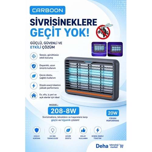 Carboon 208-8W 20W Elektrikli Sinek Öldürücü Cihaz Cız Lamba Mor Işık