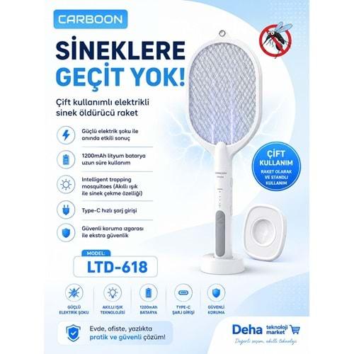 Carboon LTD-618 Roket Model Elektrikli Sinek Öldürücü Cihaz Cız Lamba Mor Işık
