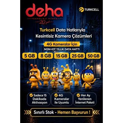 Turkcell Sim Kart 50GB Kameralar İçin (M2M-IOT) 1Yıllık Paket fiyat (İnternet olmayan yerlerdeki sim kartlı kameralar için)