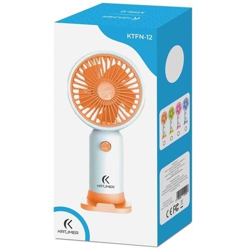 Katjmer KTFN-12 3 Kadameli USB Şarjlı El Fanı