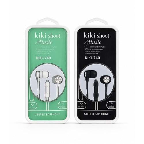 Kiki Shoot KIKI-740 Silikonlu Mikrofonlu Kablolu Kulaklık