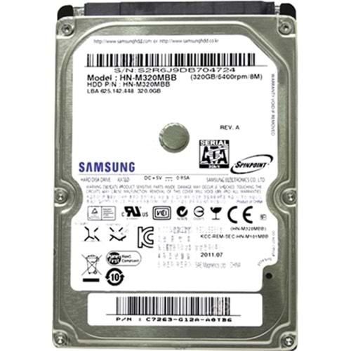Samsung HN-M320MBB 320 GB 5400 Rpm 2,5