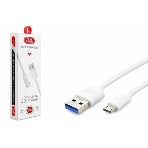 Subzero CL29 Samsung Micro USB 1 Mt. 3.1A Hızlı Şarj Kablo