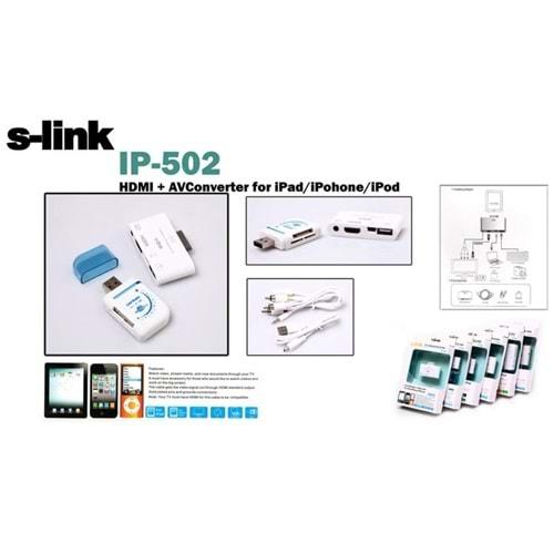 S-link IP-502 Ipod/Iphone/Ipod HDMI+AV Konnektör