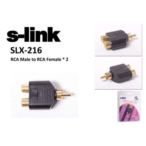 S-link SLX-216 Audio Y- Adapter RCA Çevirici