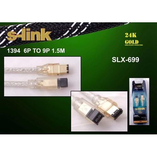 S-link SLX-699 1394 6PİN TO 9PİN 1.5m Gold Kablosu
