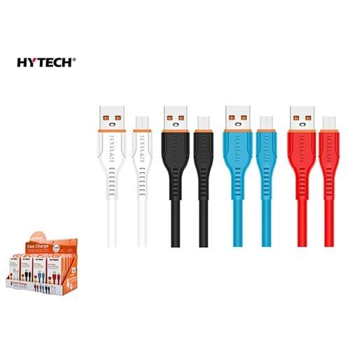 Hytech HY-X260 2.4A Micro Usb Şarj Kablosu - Kırmızı