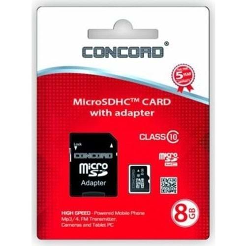 Concord 8 GB Micro SD Hafıza Kartı