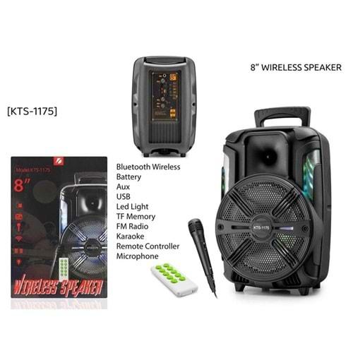 Subzero KTS-1175 Mikrofonlu Ledli Bluetooth Speaker Usb-tf-fm