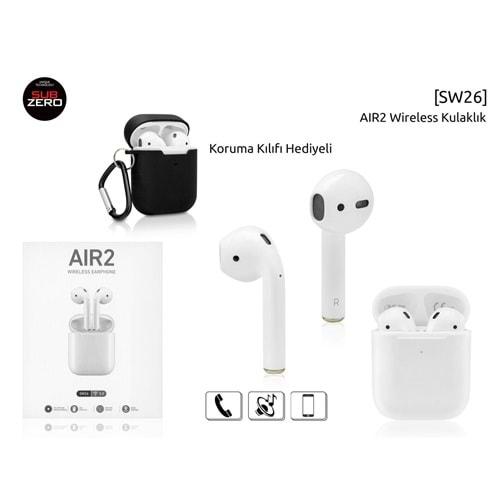 Subzero SW26 AIR2 Beyaz Kılıf Hediyeli Bluetooth Kulaklık