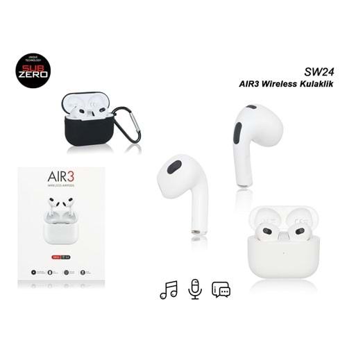 Subzero SW24 AIR3 Beyaz Kılıf Hediyeli Bluetooth Kulaklık