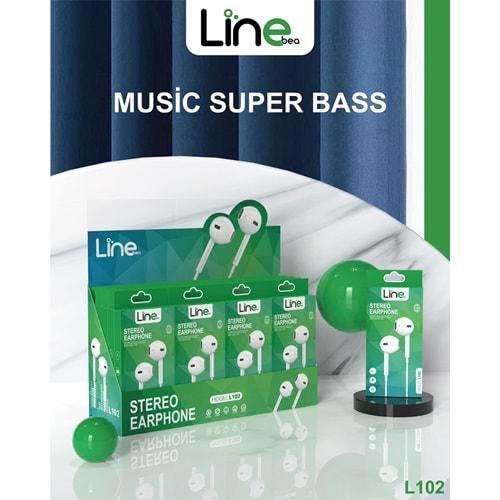 Line Bea L102 Mikrofonlu Silikonsuz Kablolu Kulaklık Stantlı