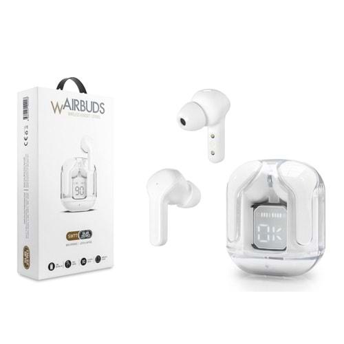 Subzero Waırbuds SW77 Dijital Göstergeli Bkuetooth 5.3 Kulaklık Siyah/Beyaz