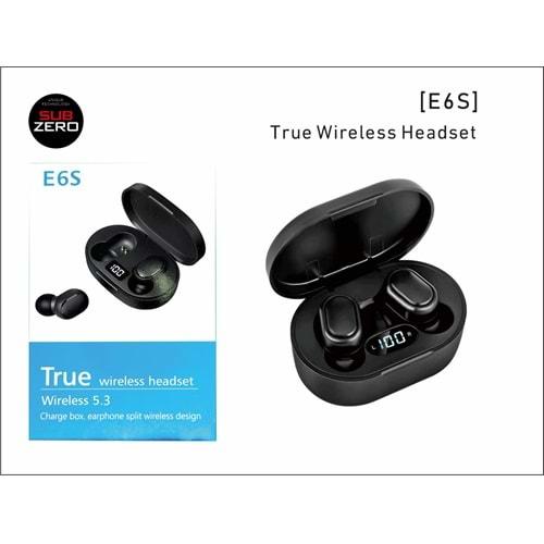 Earbuds E6s Çift Mikrofonlu Şarj Göstergeli Bluetooth Kulaklık