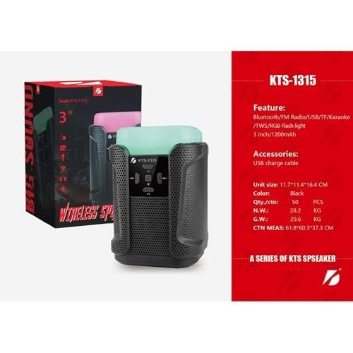 Subzero KTS-1315 Işıklı Bluetooth/Usb/Sd Müzik Kutusu