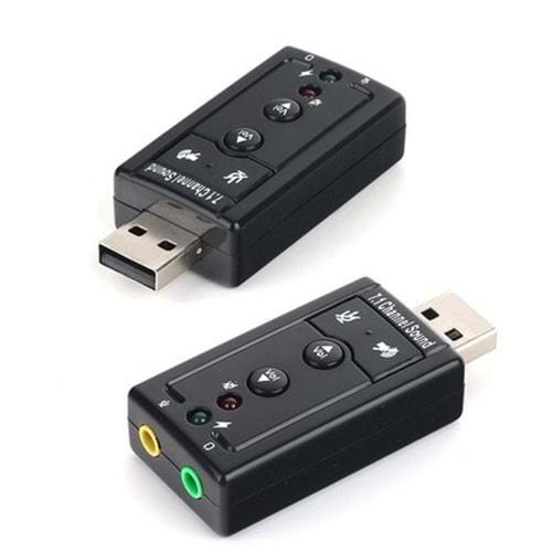 Dark DK-AC-USC71 USB2.0 7.1 Stereo Ses Efektli Ses Kartı (Windows ve MAC Destekli)