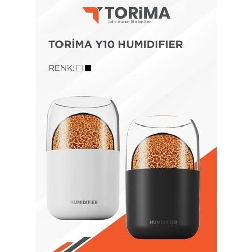 Torima Y10 Volkan Nemlendirici Renkli Ortam Işığı Yağ Difüzörü Masaüstü Sessiz Aromaterapi Makinesi