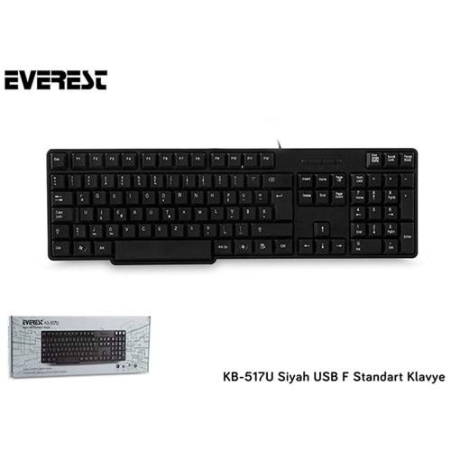 Everest KB-517UF Siyah USB F Standart Klavye