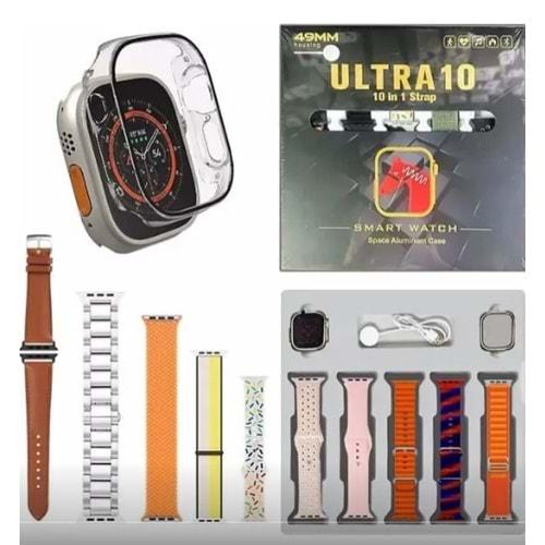 Newpro Ultra10 Tam Ekran Bt Çağrı Özellikli Akıllı Saat 10 kordon+kılıf