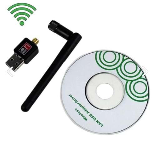 Oem 300 Mbps USB 2.0 Mini Antenli Wifi Adaptörü 802.11N / G/b Kablosuz Alıcı