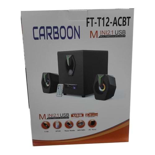 Carboon T12 2+1 Usb Bilgisayar Bluetooth Pc Hoparlörü