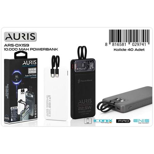 Auris DX159 10.000 Mah Super Fast+Hayalet Lcd