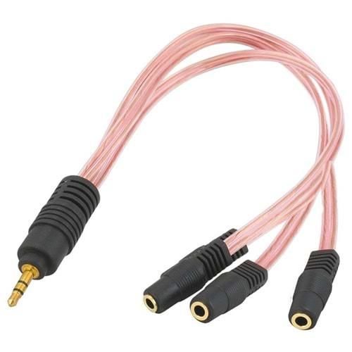 Oem 3.5 Mm Stereo Erkek-3.5 Mm Stereo Dişi x3 5+1 Kablosu