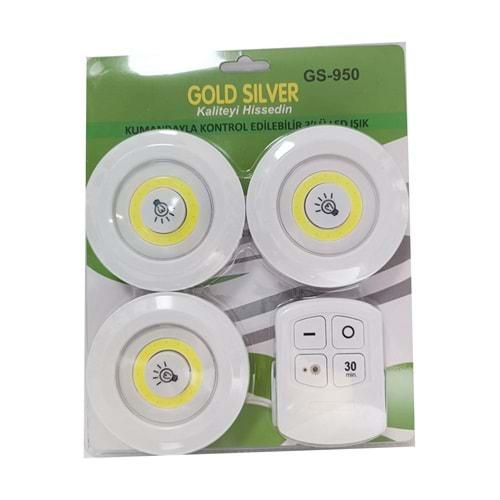 Gold Silver GS-950 Kumanda Kontrollü 3lü Led Işık