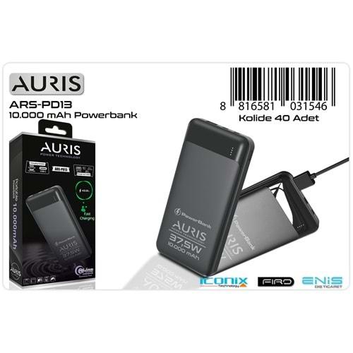 Auris PD13 Fast 10.000 Mah Kablolu Powerbank