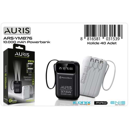 Auris YM876 10.000 Mah Kablolu Powerbank