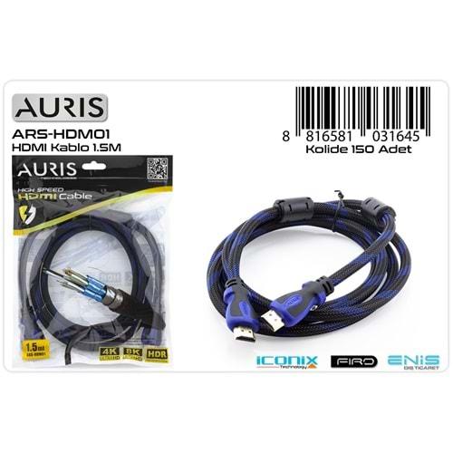 Auris HDM01 1.5M HDMİ Kablo 8K