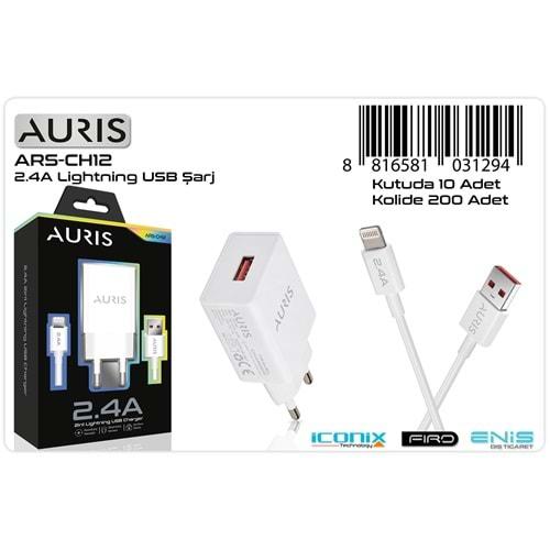 Auris CH12 Ligtning Set 2.4A Şarj Aleti